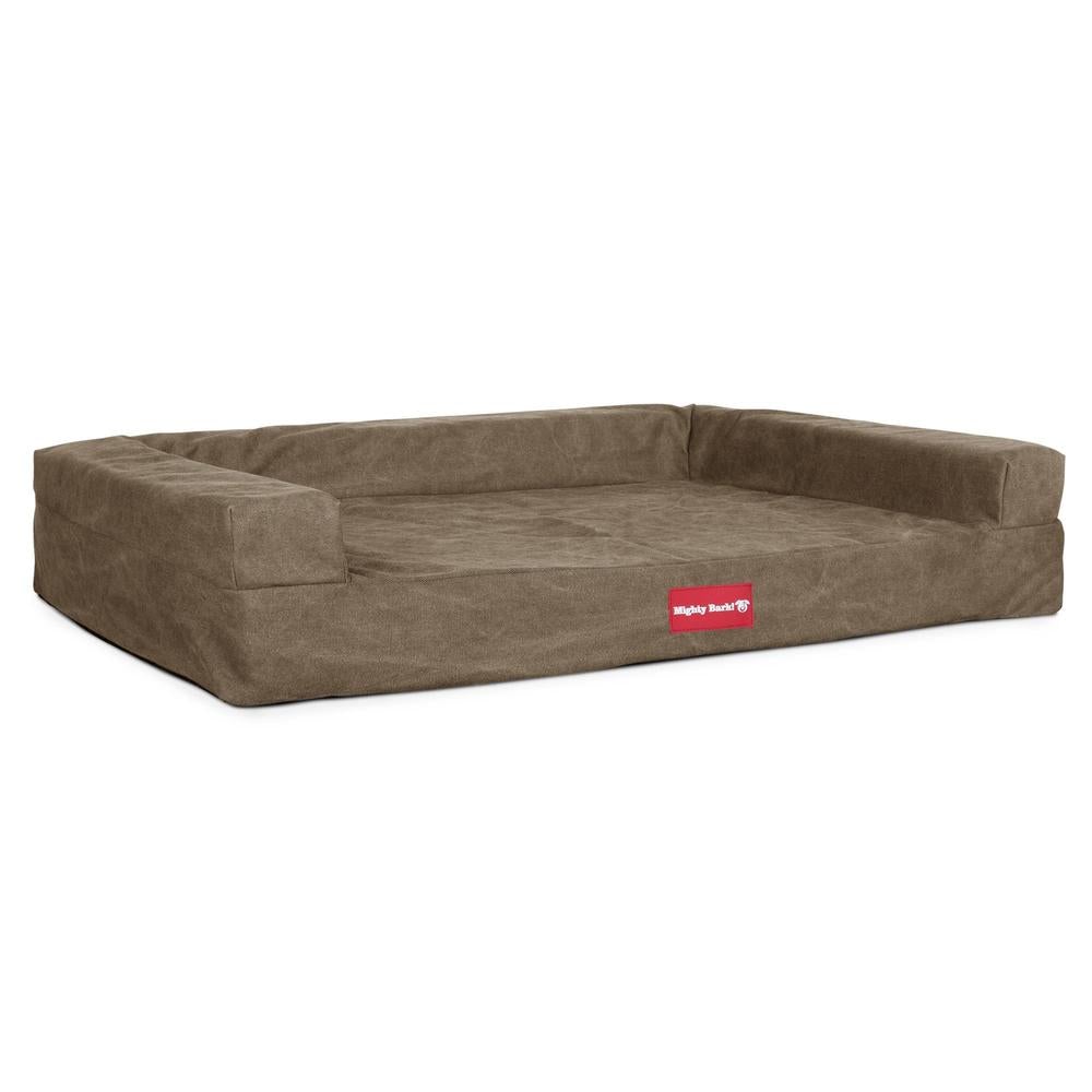 "Il Escaño Da Mighty-Bark" - Divani Per Cani, Ortopedico| Cani Divano | Cani Letto | Cuscino Per Cani | Cani Lounge - Denim Effetto Consumato Terra