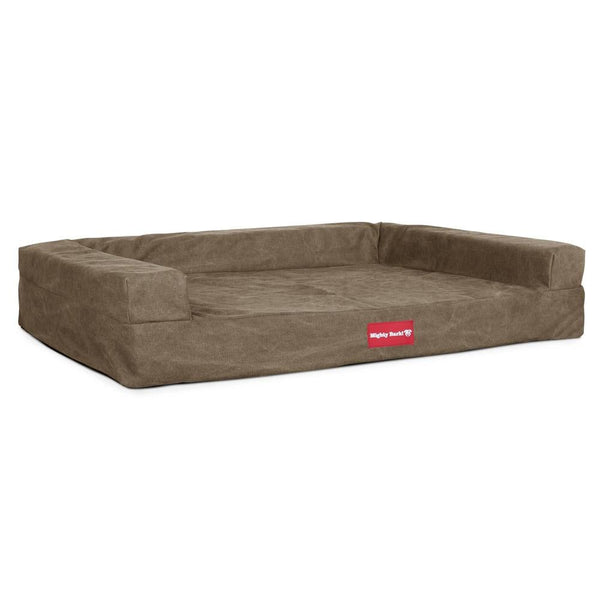 "Il Escaño Da Mighty-Bark" - Divani Per Cani, Ortopedico| Cani Divano | Cani Letto | Cuscino Per Cani | Cani Lounge - Denim Effetto Consumato Terra