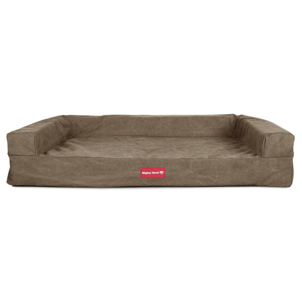 "Il Escaño Da Mighty-Bark" - Divani Per Cani, Ortopedico| Cani Divano | Cani Letto | Cuscino Per Cani | Cani Lounge - Denim Effetto Consumato Terra