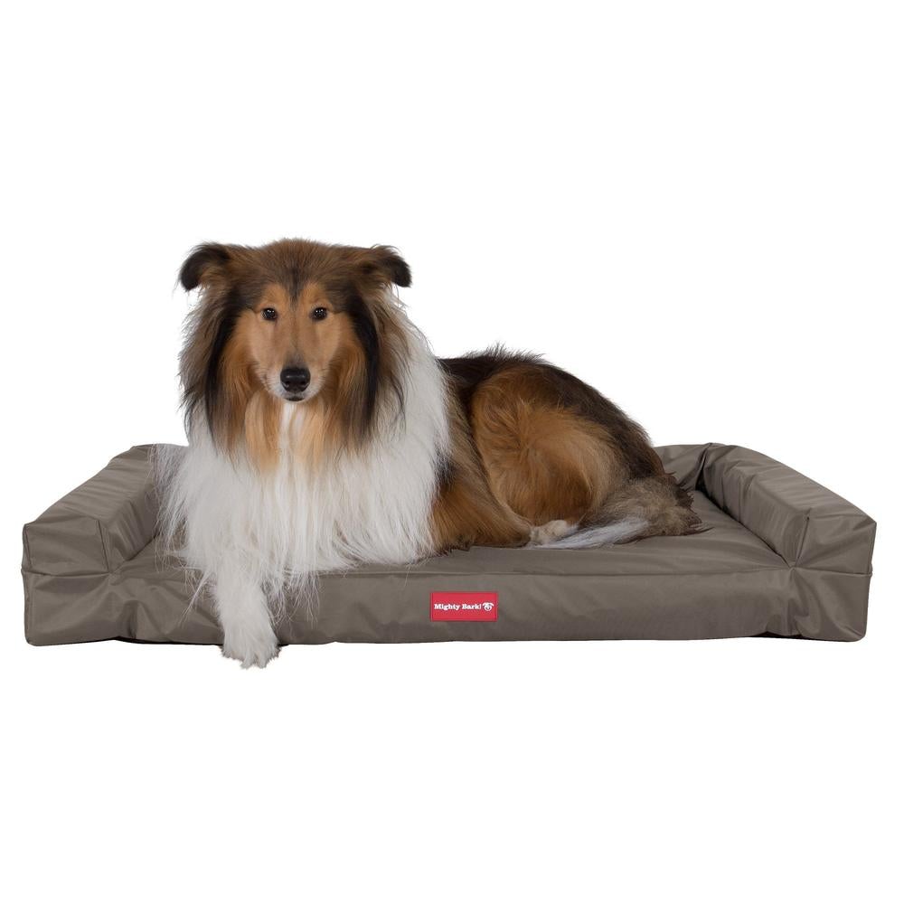 "Il Escaño Da Mighty-Bark" - Divani Per Cani, Ortopedico| Cani Divano | Cani Letto | Cuscino Per Cani | Cani Lounge - Impermeabile Grigio