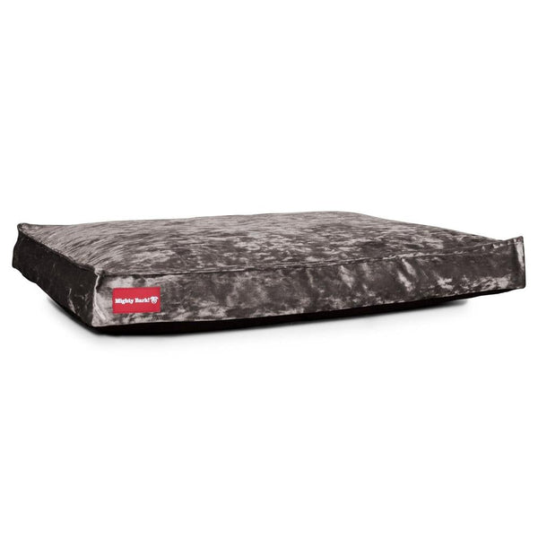"Il Materasso Da Mighty-Bark" - Cuscino Per Cani, Ortopedico | Memory Foam, Cani Divano | Cani Letto | Cuscino Per Cani | Cani Lounge - Velluto Vintage Argento