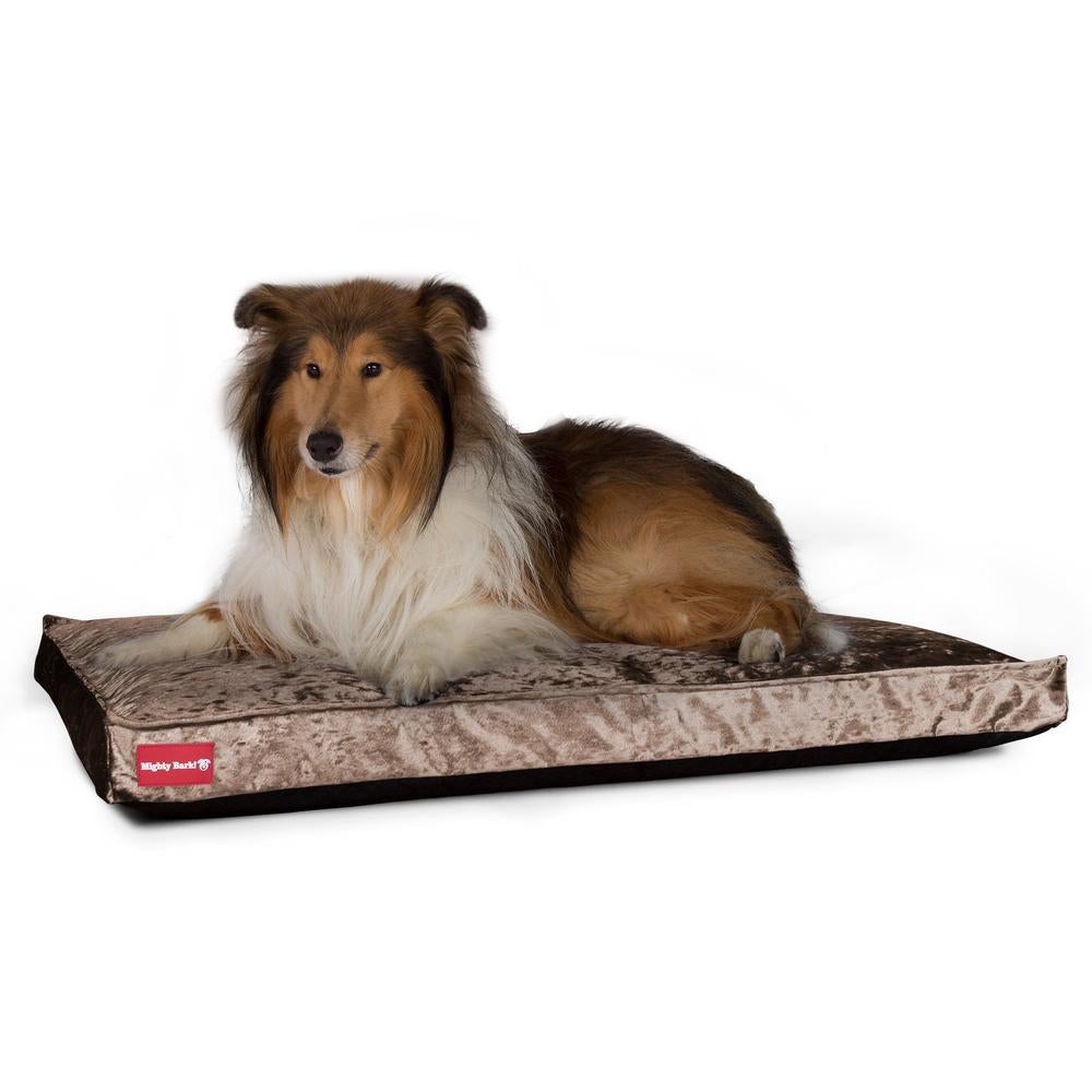 "Il Materasso Da Mighty-Bark" - Cuscino Per Cani, Ortopedico | Memory Foam, Cani Divano | Cani Letto | Cuscino Per Cani | Cani Lounge - Velluto Vintage Tartufo