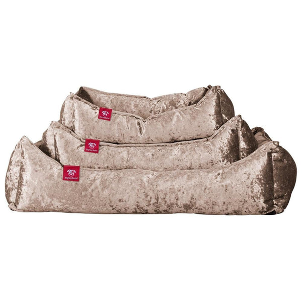 "Il Nido Da Mighty-Bark" - Letto Per Cani, Ortopedico, Memory Foam | Cani divano | Cani letto | Cuscino Per Cani | Cani Lounge - Velluto Vintage Tartufo