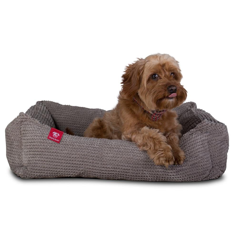 "Il Nido Da Mighty-Bark" - Letto Per Cani, Ortopedico, Memory Foam | Cani divano | Cani letto | Cuscino Per Cani | Cani Lounge - Pompon Carbone Grigio