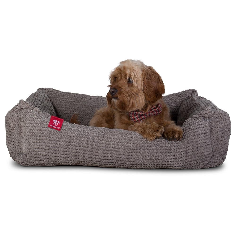 "Il Nido Da Mighty-Bark" - Letto Per Cani, Ortopedico, Memory Foam | Cani divano | Cani letto | Cuscino Per Cani | Cani Lounge - Pompon Carbone Grigio