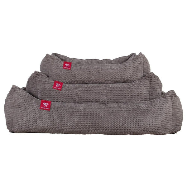 "Il Nido Da Mighty-Bark" - Letto Per Cani, Ortopedico, Memory Foam | Cani divano | Cani letto | Cuscino Per Cani | Cani Lounge - Pompon Carbone Grigio