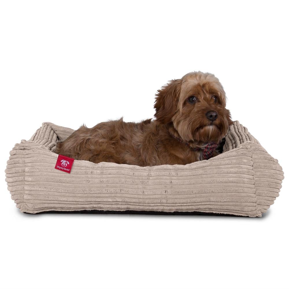 "Il Nido Da Mighty-Bark" - Letto Per Cani, Ortopedico, Memory Foam | Cani divano | Cani letto | Cuscino Per Cani | Cani Lounge - Velluto a Coste Visone