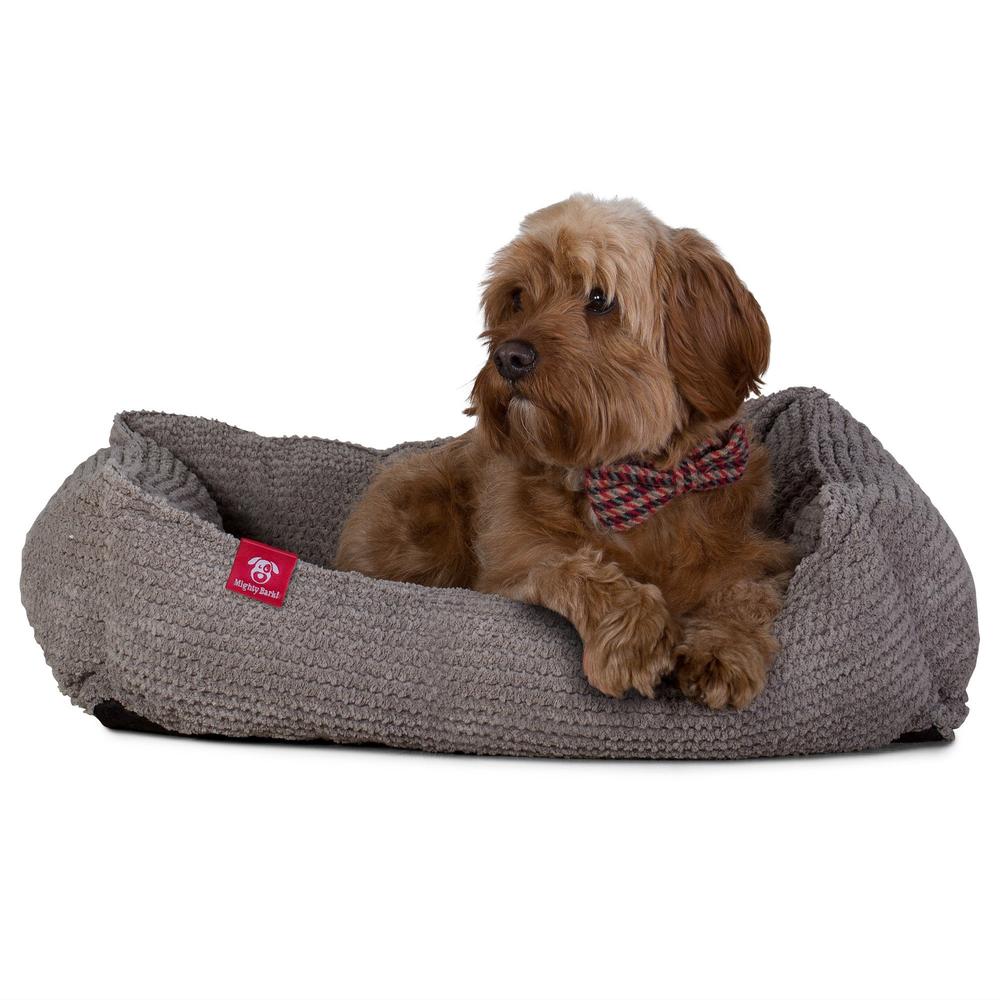 "Il Nido Da Mighty-Bark" - Letto Per Cani, Ortopedico, Memory Foam | Cani divano | Cani letto | Cuscino Per Cani | Cani Lounge - Pompon Carbone Grigio