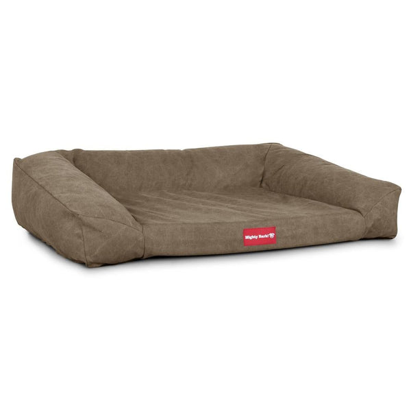"Il Sofá Da Mighty-Bark" - Divani Per Cani, Ortopedico, Memory Foam | Cani Divano | Cani Letto | Cuscino Per Cani | Cani Lounge - Denim Effetto Consumato Terra