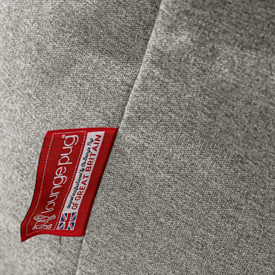 Pouf Poltrona Relax Sacco - Tessuto in Lana Interalli Argento 02