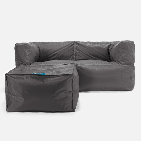 SmartCanvas™ Pouf Divano da Esterno 2 pezzi - Grafite 02