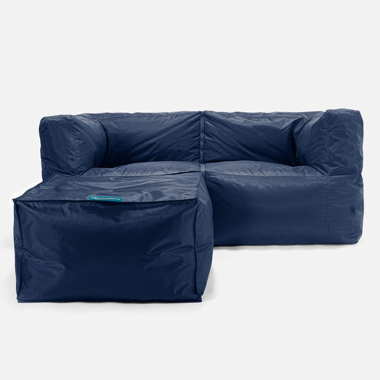 SmartCanvas™ Pouf Divano da Esterno 2 pezzi - Navy 02