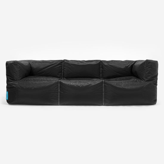 SmartCanvas™ Pouf Divano da Esterno 3 pezzi - Nero 01