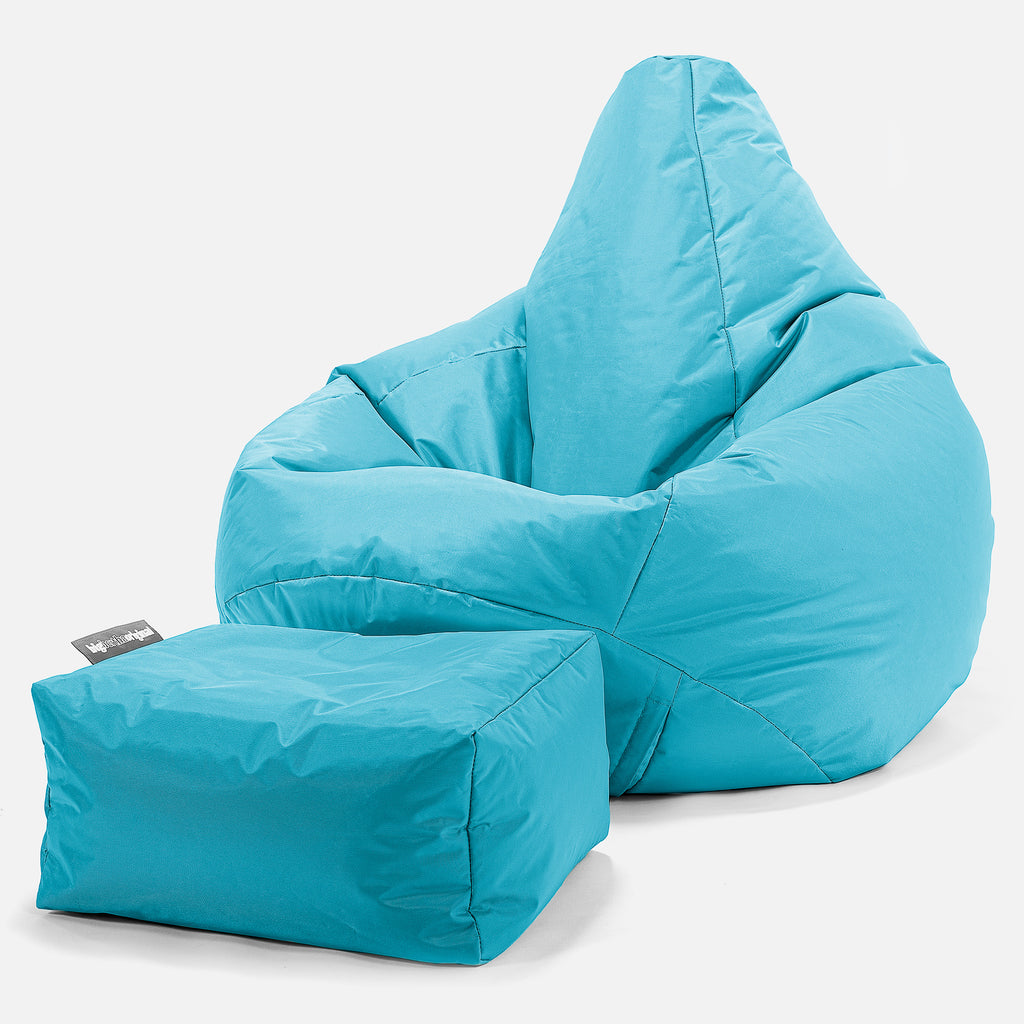 SmartCanvas™ Pouf Poltrona Sacco 'Gioco' - Acqua 01