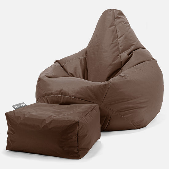 SmartCanvas™ Pouf Poltrona Sacco 'Gioco' - Marrone 01