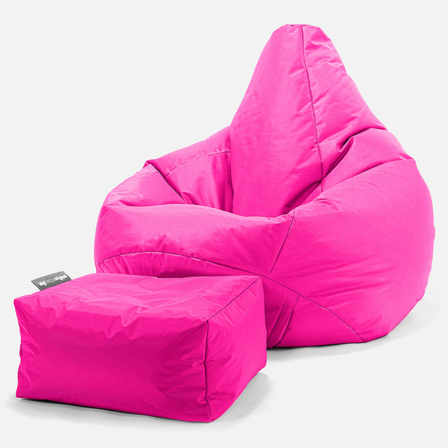 Pouf Poltrona Sacco 'Gioco' - SmartCanvas™ Rosa Ciliegia 01