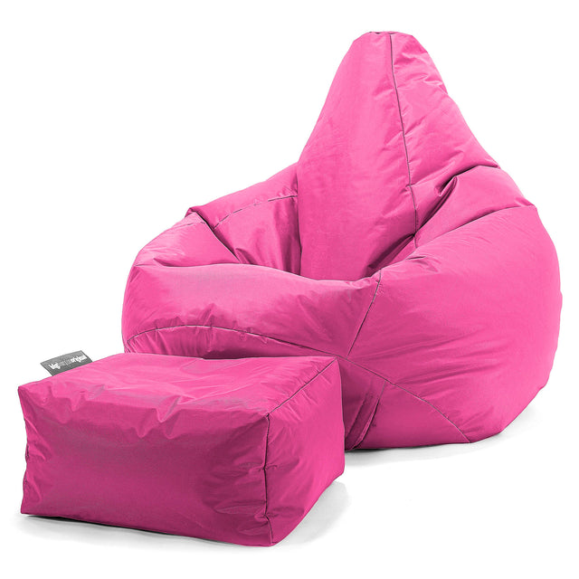 Pouf Poltrona Sacco 'Gioco' - SmartCanvas™ Rosa Ciliegia 02