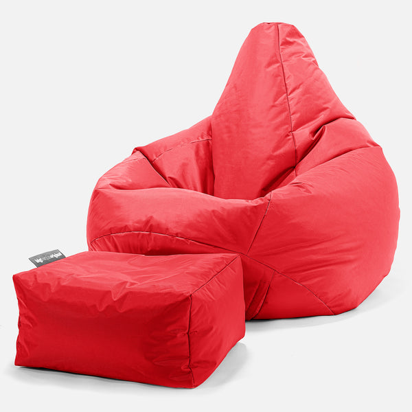 SmartCanvas™ Pouf Poltrona Sacco 'Gioco' - Rosso 01