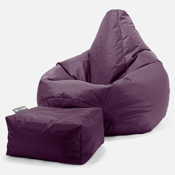 SmartCanvas™ Pouf Poltrona Sacco 'Gioco' - Viola 01
