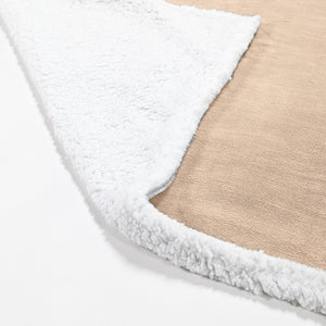 Coperta Sherpa - Pile Sherpa di Flanella Panna