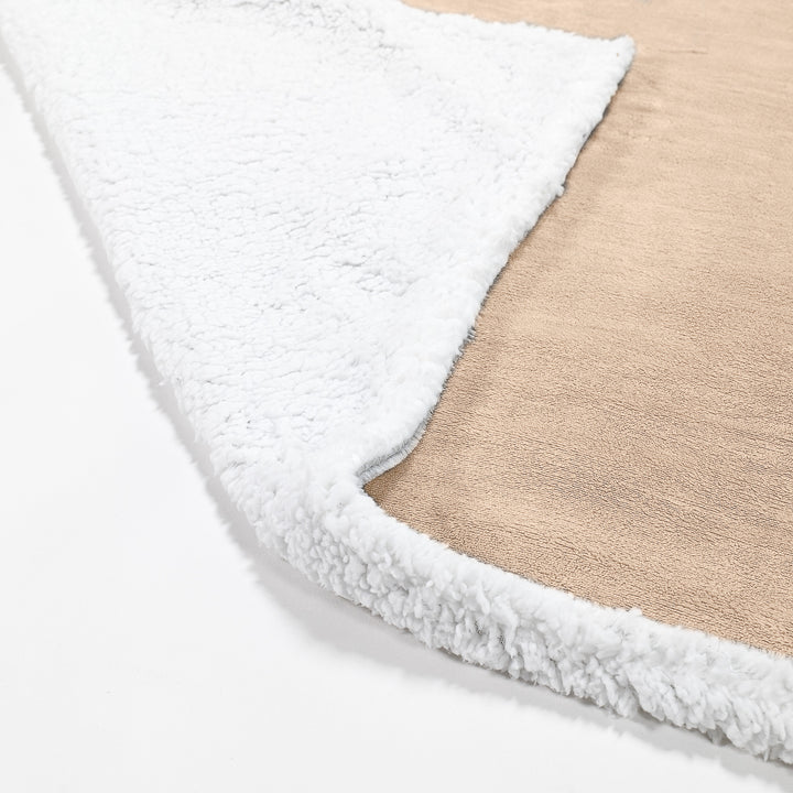 Coperta Sherpa - Pile Sherpa di Flanella Panna 02
