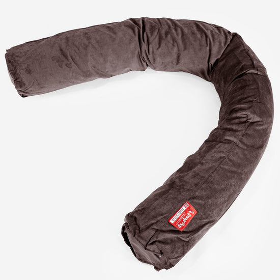 Cuscino Gigante Del Collo XL - Tessuto a Griglia Cioccolato 01