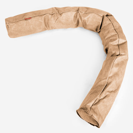Cuscino Gigante Del Collo XL - Pelle Effetto Vintage Marrone Miele 01