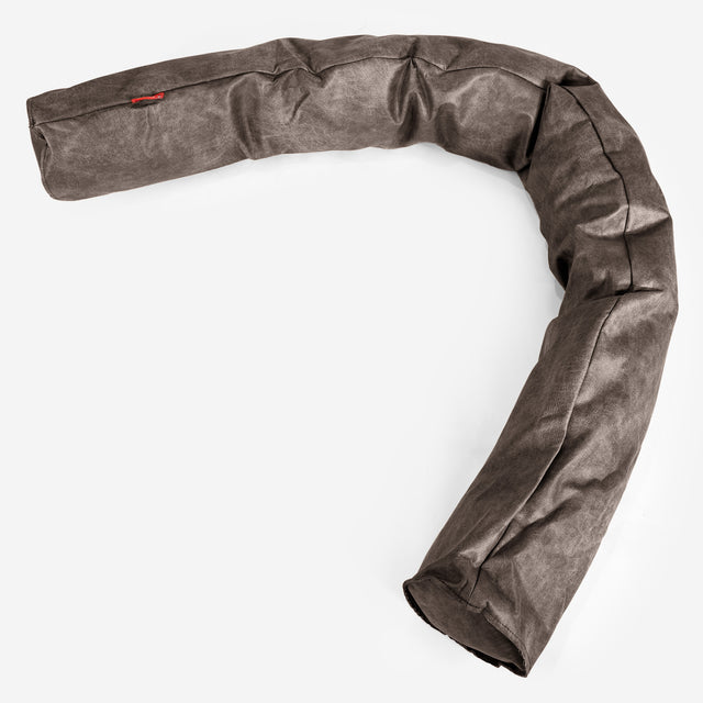 Cuscino Gigante Del Collo XL - Pelle Effetto Vintage Ardesia Naturale 01