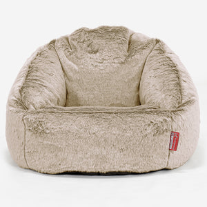 Poltrona a Sacco Bubble - Eco-pelliccia di Coniglio Marrone dorato