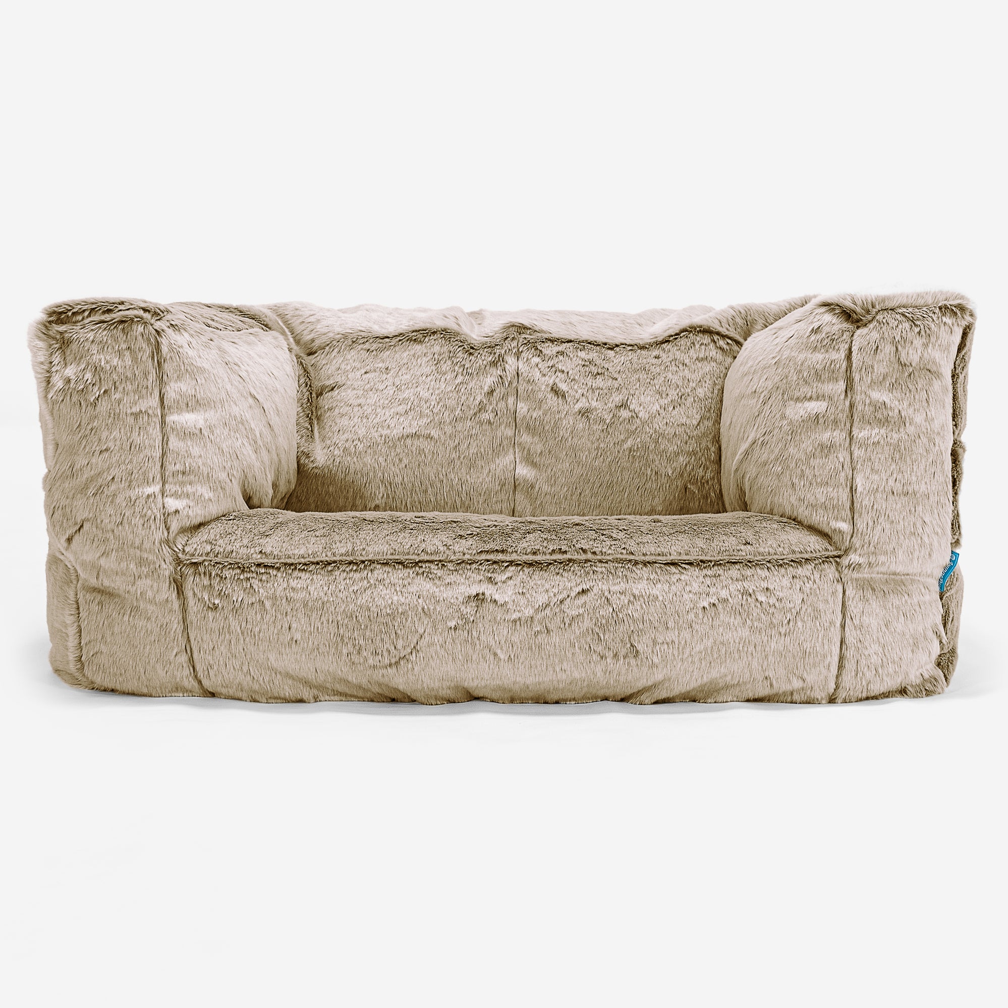 Lounge Pug, Poltrona Sacco Classico per Bambini, Eco-pelliccia di Coniglio Rosa Antico- Big