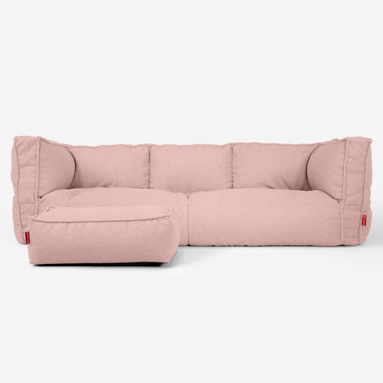 Albert Pouf Divano 3 posti - Bouclé Rosa_02