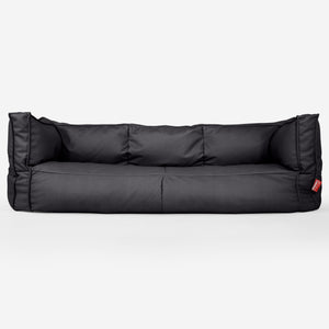 Albert Pouf Divano 3 posti - Pelle Vegana Nero