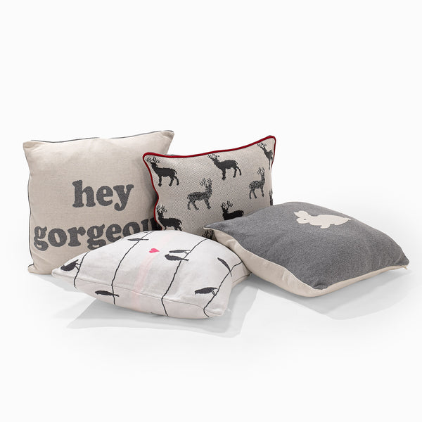 Fodera per Cuscino 47 x 47cm - Lavorato a Maglia Bird Fabric Close-up Image
