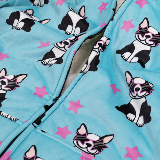 Felpa Coperta Oversize per Adulti con Cappuccio e Zip - Minky Carlino 05