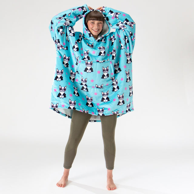 Felpa Coperta Oversize per Adulti con Cappuccio - Minky Carlino 01