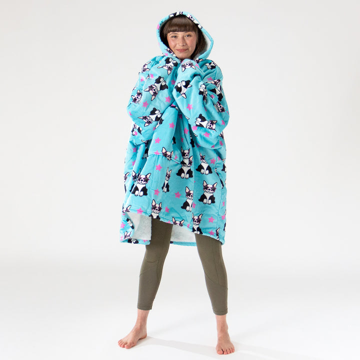 Felpa Coperta Oversize per Adulti con Cappuccio - Minky Carlino 02