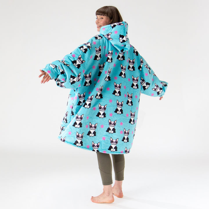 Felpa Coperta Oversize per Adulti con Cappuccio - Minky Carlino 03