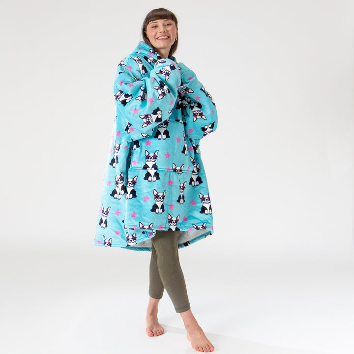 Felpa Coperta Oversize per Adulti con Cappuccio - Minky Carlino 04