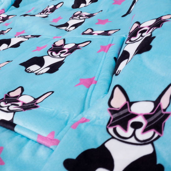 Felpa Coperta Oversize per Adulti con Cappuccio - Minky Carlino 05