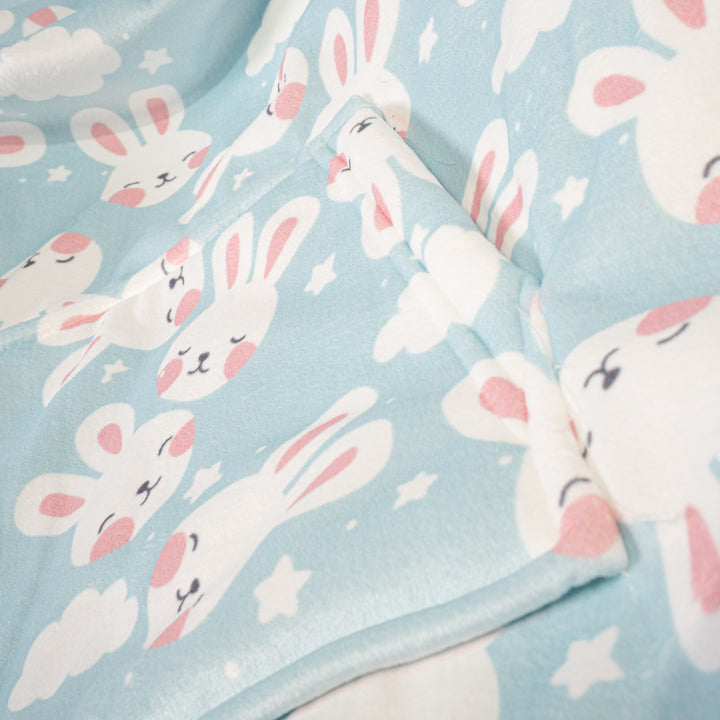 Felpa Coperta Oversize per Bambini con Cappuccio - Minky Coniglio 05