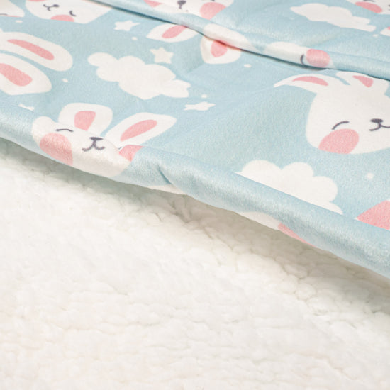 Felpa Coperta Oversize per Bambini con Cappuccio - Minky Coniglio 06