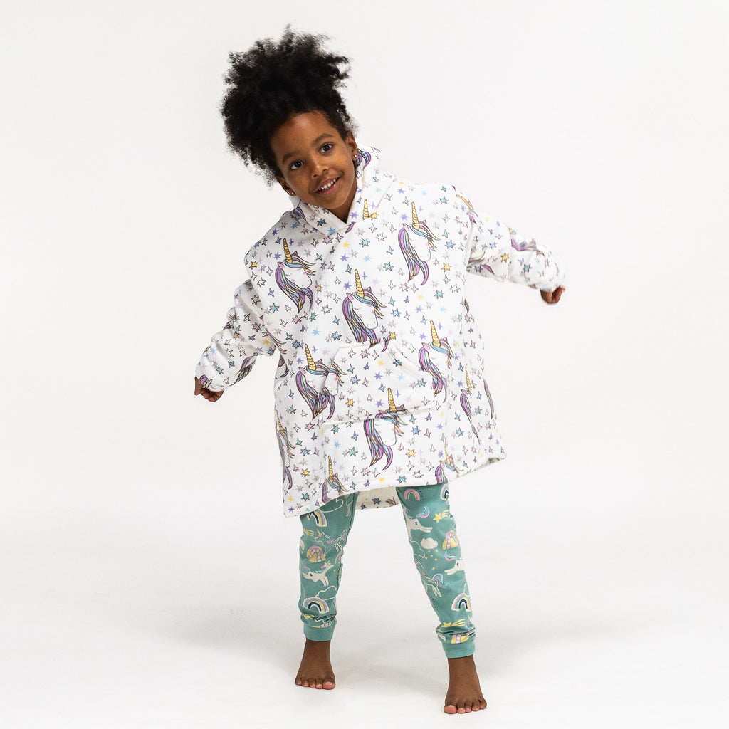 Lounge Pug Coperta Oversize con Cappuccio per Bambini Felpa Oversize per Bambini Minky Unicorno Big Bertha Original IT