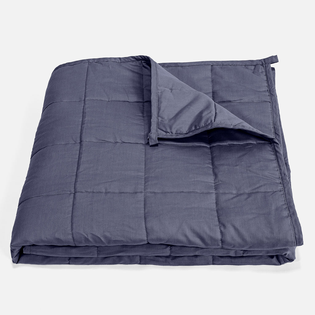 Coperta Ponderata per Adulti - Cotone Blu scuro 01