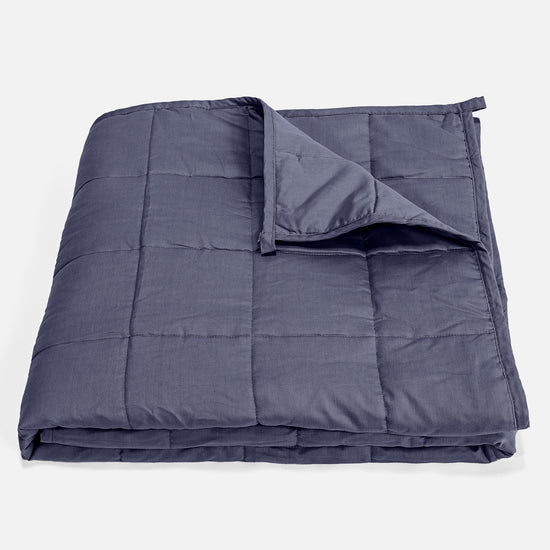 Coperta Ponderata per Adulti - Cotone Blu scuro 01