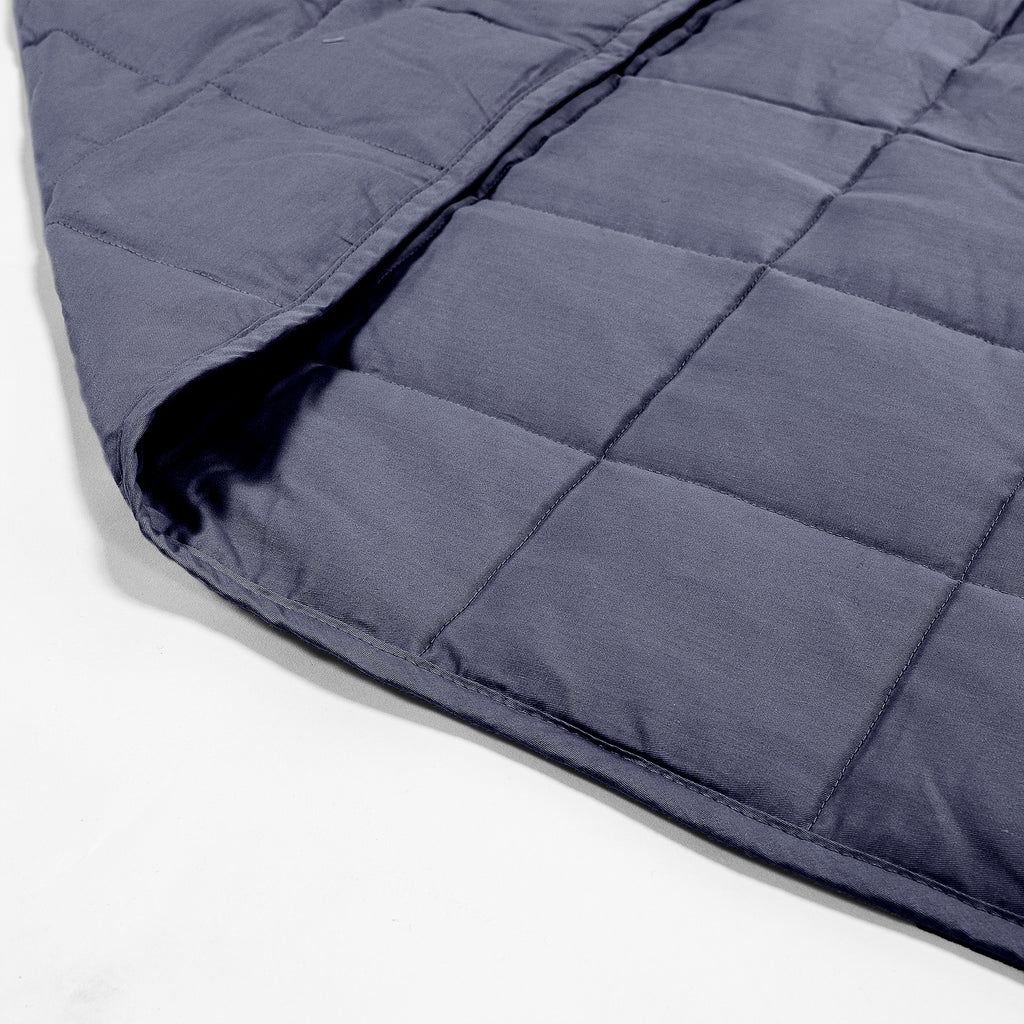 Coperta Ponderata per Adulti - Cotone Blu scuro 02