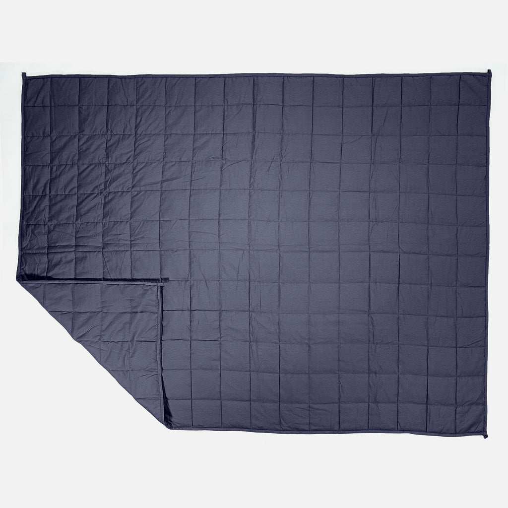 Coperta Ponderata per Adulti - Cotone Blu scuro 03