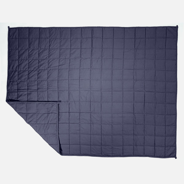 Coperta Ponderata per Adulti - Cotone Blu scuro 01