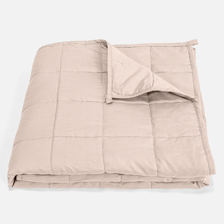 Coperta Ponderata per Adulti - Cotone Panna / Visone 01