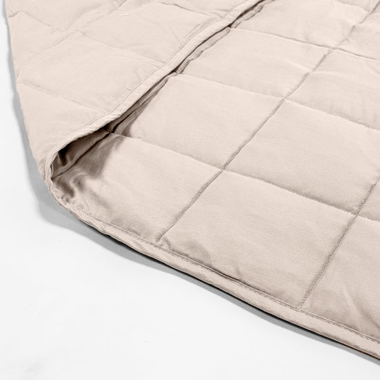 Coperta Ponderata per Adulti - Cotone Panna / Visone 02