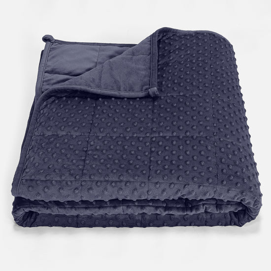 Coperta Ponderata per Adulti - Minky Dot Blu scuro 01